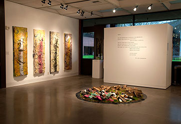 Matthew Boulay's art installation in the Gretchen Schuette Art Gallery