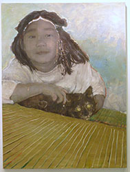 Corrine Loomis Deitz' painting in the Gretchen Schuette Art Gallery