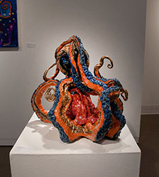 Roberto Oran's sculpture in the Gretchen Schuette Art Gallery
