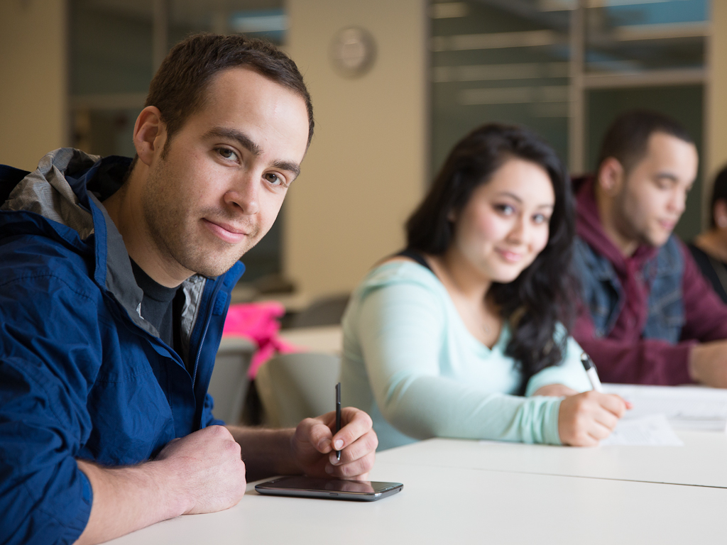 Students in a classroom setting.
