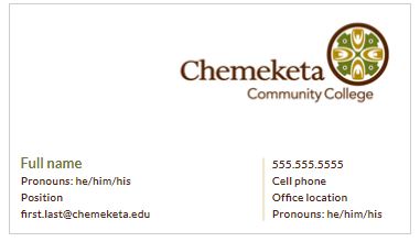 business card 2 pronoun example