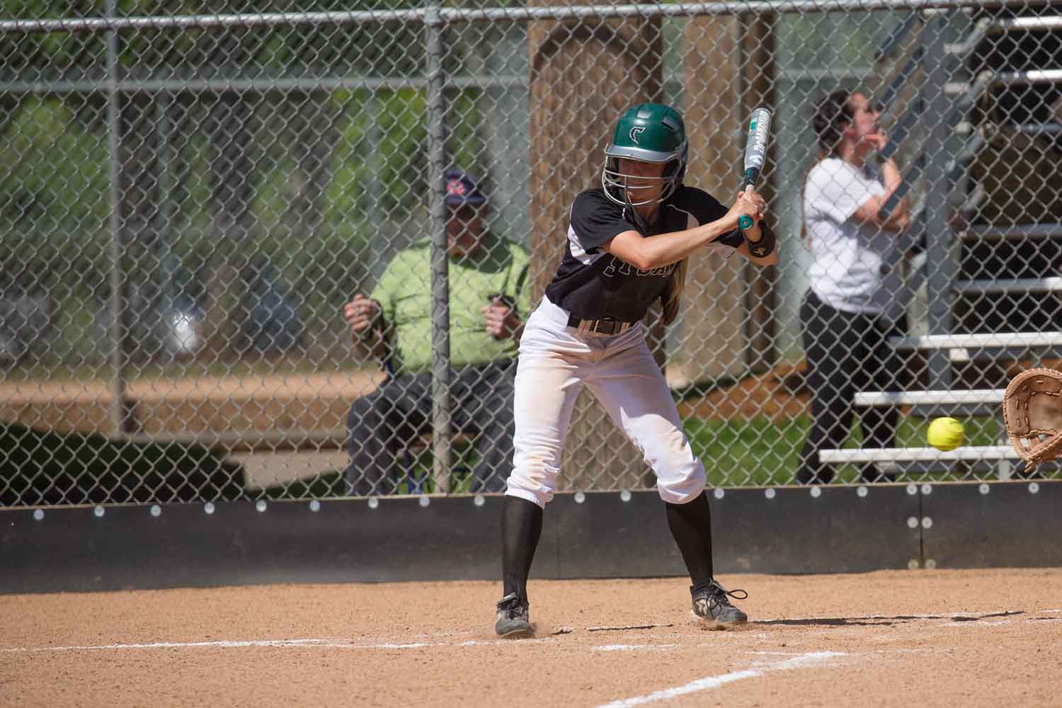 Softball batter at the ready