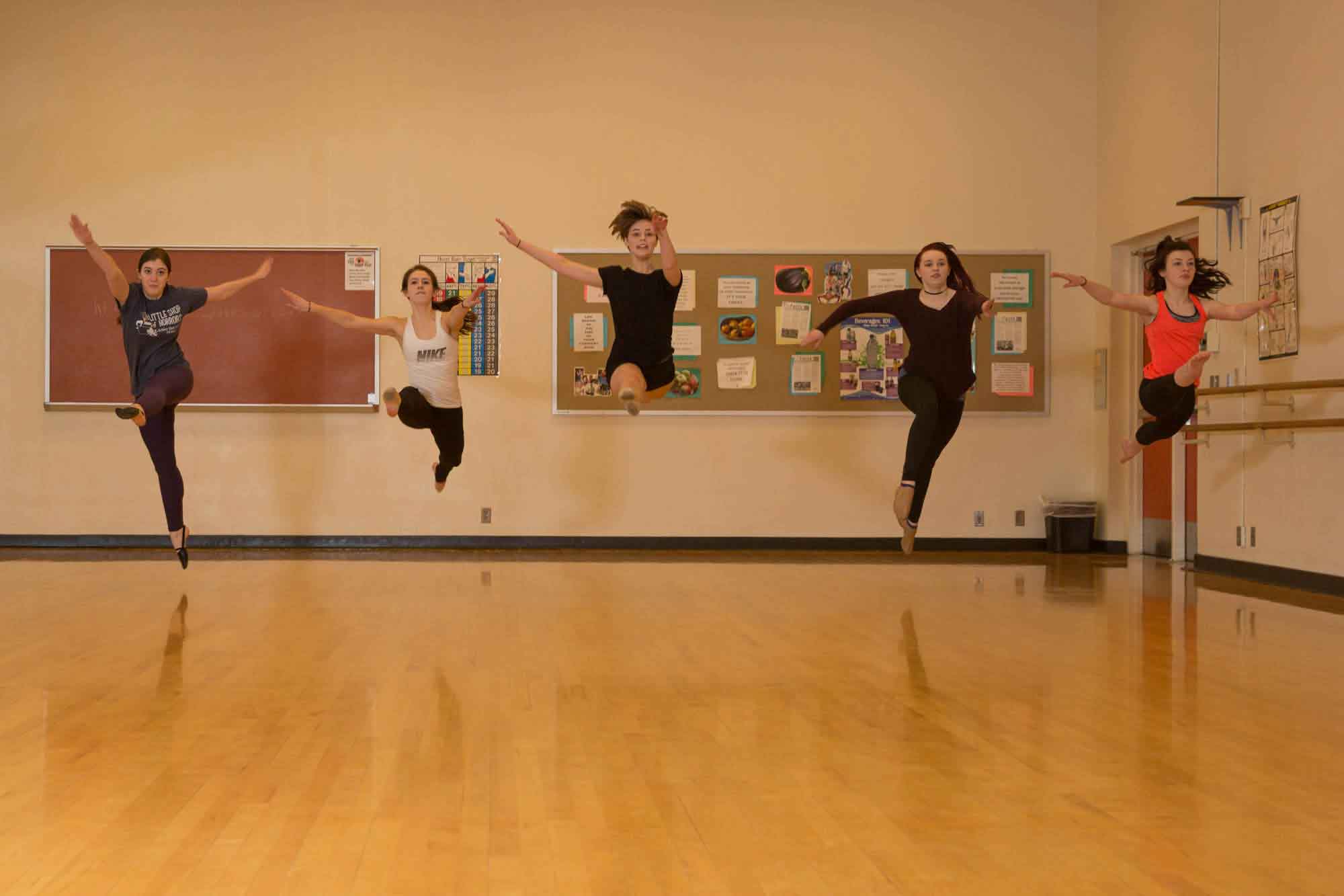 Students in ballet class
