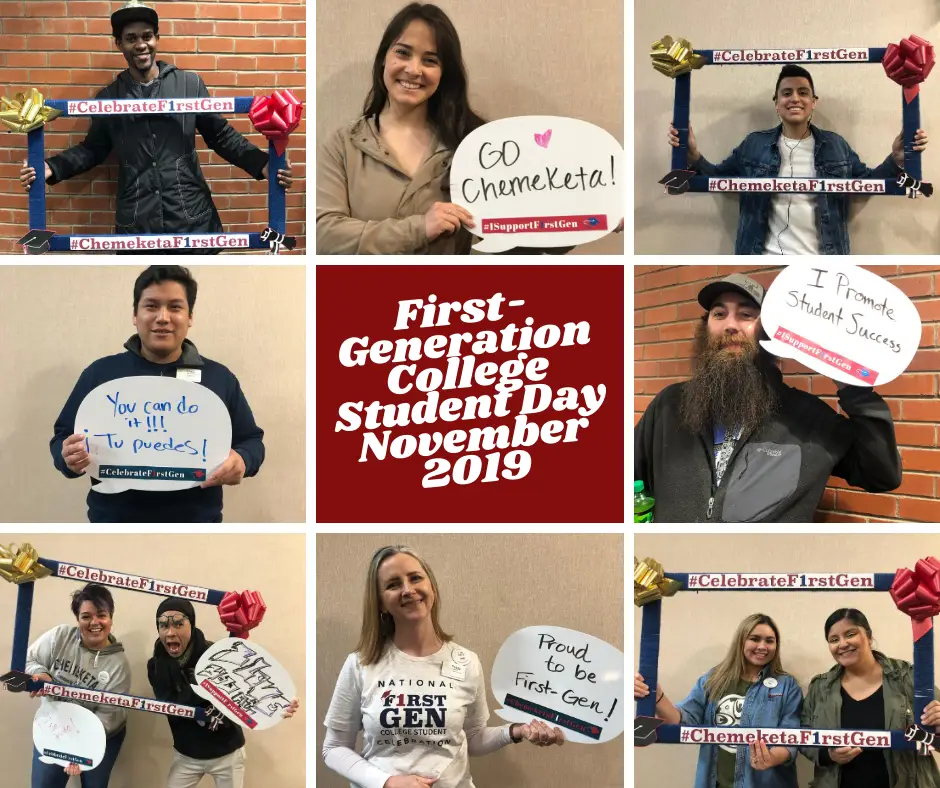 A collage of photos from Chemeketas First-Gen student celebration