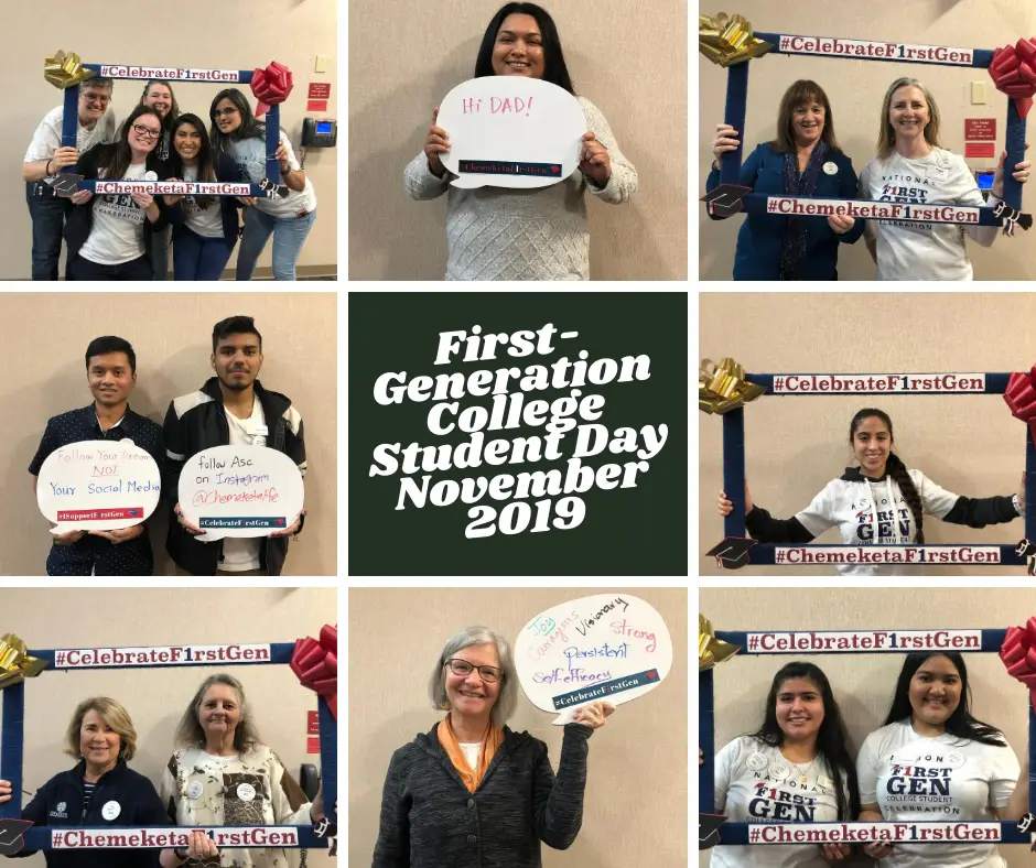 A collage of photos from Chemeketas First-Gen student celebration
