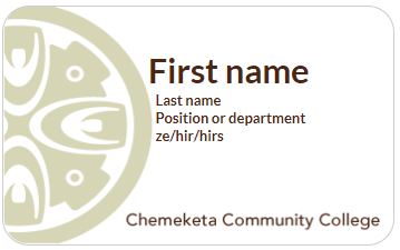 large badge pronouns example