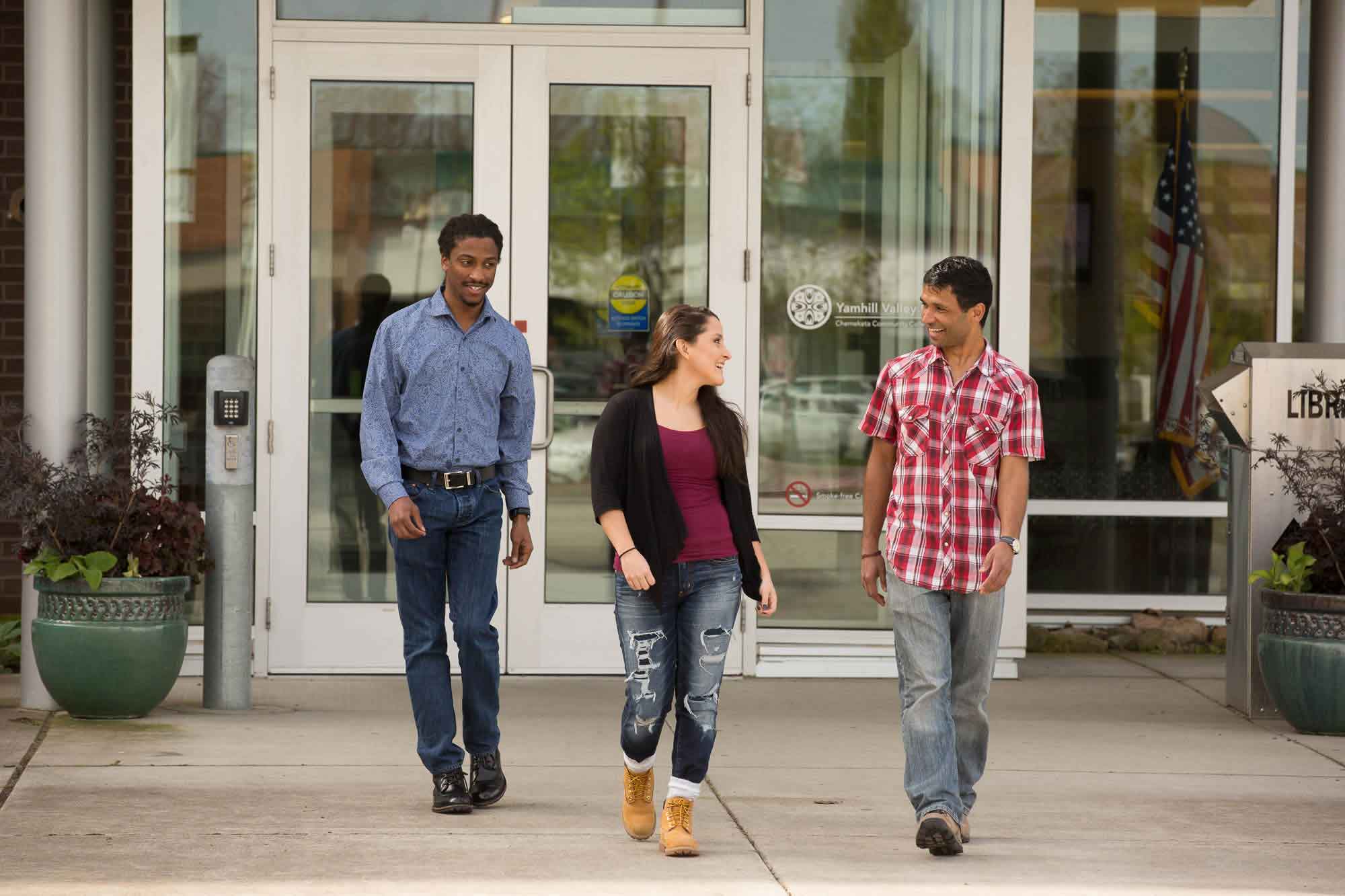 Students at Yamhill Valley campus
