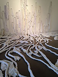 Nicole Hernandez' art installation at the Gretchen Schuette Art Gallery