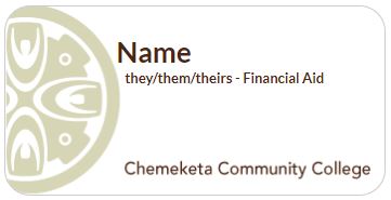 small badge 2 pronouns example