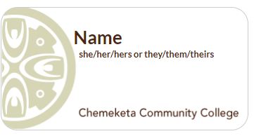 small badge pronouns example